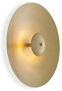 Casa Padrino Luxus LED Wandleuchte Antik Messingfarben  37,5 cm - Runde Metall Wandlampe - Hotel & Restaurant Wandleuchte - Luxus Kollektion