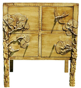 Casa Padrino Luxus Landhausstil Kommode Antik Naturfarben - Handgefertigter Massivholz Schrank mit 4 Schubladen - Landhausstil M�bel