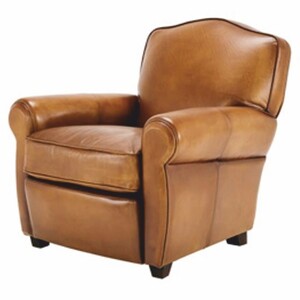 Casa Padrino Luxus Leder Sessel Braun / Schwarz - Luxus Echtleder Mbel