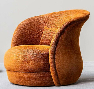 Casa Padrino Designer Lounge Sessel Orange 82 x 100 x H. 80 cm - Wohnzimmer Sessel - Hotel Sessel - Luxus Qualitt