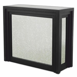 Casa Padrino Luxus Bar Theke mit antikem Spiegelglas Schwarz 120 cm - Bar M�bel