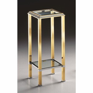 Casa Padrino Luxus Messing S�ule Gold / Silber H. 84 cm - Made in Italy