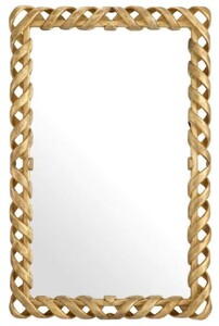 Casa Padrino Luxus Mahagoni Spiegel Antik Gold H. 141 cm