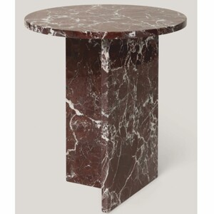 Casa Padrino Luxus Marmor Beistelltisch Dunkelrot  45 x H. 50 cm - Marmor M�bel