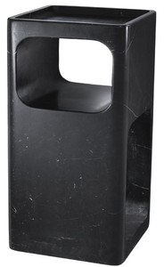 Casa Padrino Designer Marmor Beistelltisch Schwarz 28 x 28 x H. 55 cm - Wohnzimmerm�bel - Designer M�bel