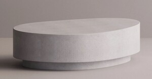 Casa Padrino Luxus Beton Couchtisch Wei� 142 cm - Wohnzimmer & Garten M�bel