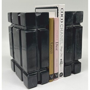 Casa Padrino Luxus Marmor Deko Buchst�tzen Set Schwarz - Deko Accessoires