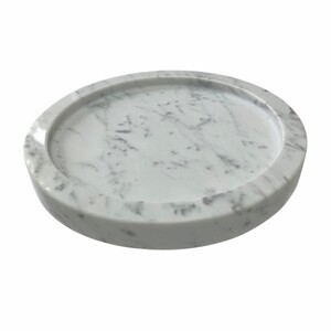 Casa Padrino Luxus Marmor Serviertablett Wei  24,5 cm - Gastronomie Accessoires