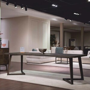 Casa Padrino Luxus Massivholz Esstisch Braun 198 cm - Esszimmer M�bel