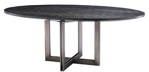 Casa Padrino Luxus Esstisch Schwarz / Bronze 200 x 120 x H. 76 cm - Ovaler Kchentisch - Luxus Esszimmer Mbel