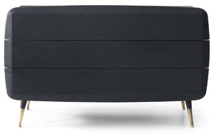 Casa Padrino Luxus Massivholz Kommode mit 3 Schubladen Schwarz / Antik Messing 123 x 55 x H. 78 cm - Schlafzimmer Kommode - Schlafzimmer M�bel - Luxus M�bel - Luxus Einrichtung - M�bel Luxus