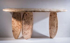 Casa Padrino Luxus Massivholz Konsole Naturfarben 160 x 45 x H. 80 cm - Wurzelholz Konsolentisch - Wohnzimmer M�bel - Hotel M�bel - Luxus M�bel - Luxus Einrichtung