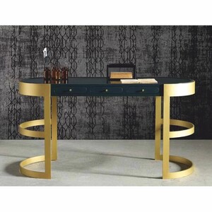 Casa Padrino Luxus Schreibtisch mit 3 Schubladen Schwarz / Gold 150 cm - B�ro M�bel