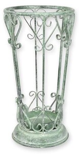 Casa Padrino Jugendstil Metall Schirmstnder Antik Grn  28 x H. 54,3 cm