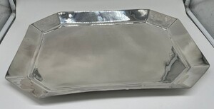 Casa Padrino Luxus Messing Serviertablett Silber 46 cm - Gastronomie Accessoires