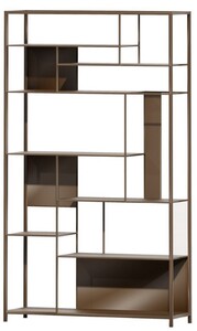 Casa Padrino Luxus Metall Regalschrank Braun 118 cm