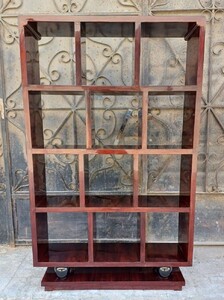 Casa Padrino Massivholz Regalschrank Mahagonibraun 110 x 30 x H. 160 cm