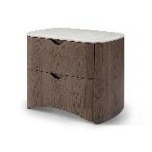 Casa Padrino Luxus Nachttisch Silbergrau / Hellgrau 60 x 42 x H. 50 cm - Nachttisch mit Travertin - Moderne Schlafzimmer M�bel - Luxus Qualit�t