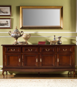 Casa Padrino Luxus Barock Kommode mit 4 T�ren und 4 Schubladen 200 x 50 x H 90 cm - Sideboard M�bel Interior