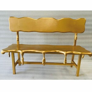 Casa Padrino Luxus Sitzbank / Gartenbank Gold 160 cm - Made in Italy