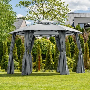 Casa Padrino Luxus Pavillon Grau 360 x H. 270 cm - Garten & Terrassen M�bel