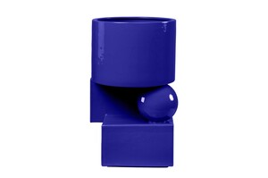 Casa Padrino Luxus Pflanzgef�� Blau 28 x 25 x H. 43,5 cm - Hohes Steingut Pflanzgef�� im Cobalt Blue Finish - Luxus Deko Accessoires