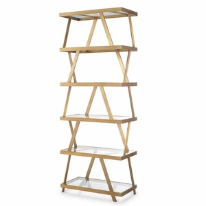 Casa Padrino Luxus Regalschrank Messing H. 209,5 cm - Luxus Hotel M�bel