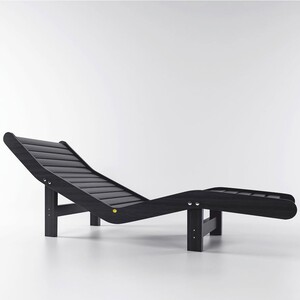 Casa Padrino Luxus Relax Liege Schwarz 164 cm - Poolliege - Saunaliege - Garten M�bel - Pool M�bel - Sauna M�bel - Made in Italy