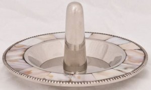 Casa Padrino Luxus Ringhalter Silber / Mehrfarbig  12 x H. 7 cm - Hotel Accessoires