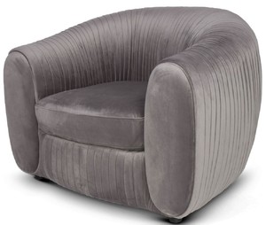 Casa Padrino Luxus Samt Sessel Grau 98 x 88 x H. 74 cm - Eleganter Wohnzimmer Sessel - Luxus M�bel
