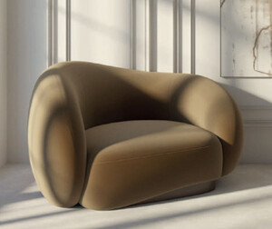 Casa Padrino Luxus Samt Sessel linke Seite Braun / Dunkelbraun 110 x 105 x H. 78 cm - Wohnzimmer Sessel - Hotel Sessel - Wohnzimmer M�bel - Hotel M�bel - Luxus M�bel