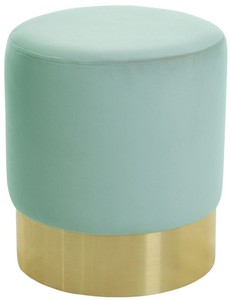 Casa Padrino Luxus Hocker  40 x H. 42 cm - Verschiedene Farben - Runder Samt Sitzhocker - Luxus Kollektion