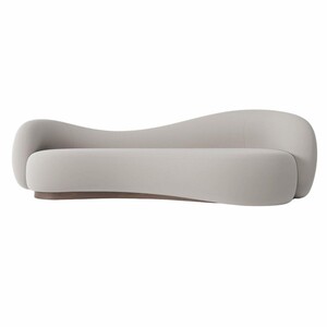 Casa Padrino Luxus Samt Sofa Grau / Braun 280 cm - Wohnzimmer & Hotel M�bel