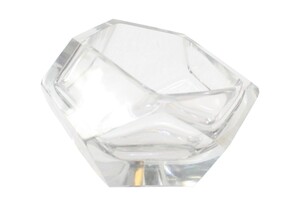 Casa Padrino Luxus Schale  14,5 x H. 11,5 cm - Deko Schale aus massivem Klarglas mit facettiertem Diamant-Schliff - Luxus Deko Accessoires