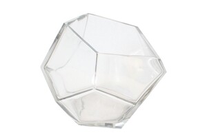 Casa Padrino Luxus Schale  24,5 x H. 19,5 cm - Gro�e Deko Schale aus massivem Klarglas mit facettiertem Diamant-Schliff - Luxus Deko Accessoires