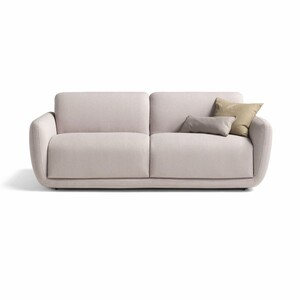 Casa Padrino Luxus Schlafsofa Hellgrau 222 cm - Ausklappbares Wohnzimmer Sofa