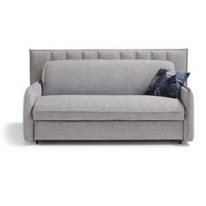 Casa Padrino Luxus Schlafsofa Grau 220 cm - Ausklappbares Wohnzimmer Sofa