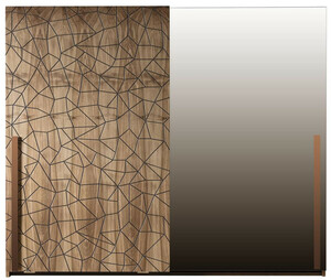 Casa Padrino Luxus Schlafzimmerschrank Braun / Kupferfarben 260 x 70 x H. 220 cm - Massivholz Kleiderschrank mit 2 Schiebet�ren - Luxus Schlafzimmer M�bel