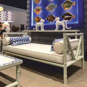 Casa Padrino Luxus Schmiedeeisen Sofa Grau / Beige 200 cm - Hotel & Garten Sofa