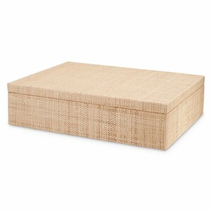Casa Padrino Luxus Aufbewahrungsbox Naturfarben 40 cm - Luxus Accessoires