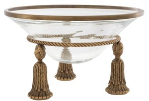 Casa Padrino Luxus Sch�ssel Vintage Messingfarben  36 x H. 21 cm - Hotel & Restaurant Deko Accessoires