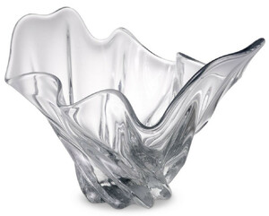Casa Padrino Luxus Sch�ssel 42 x 27 x H. 25 cm - Moderne Deko Sch�ssel aus mundgeblasenem Glas - Deko Accessoires - Luxus Qualit�t