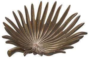 Casa Padrino Designer Serviertablett Vintage Messingfarben 36 x 32 x H. 10,5 cm - Messing Tablett - Hotel & Restaurant Accessoires - Luxus Qualit�t