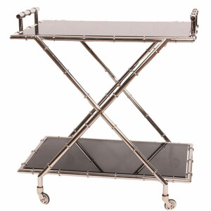 Casa Padrino Luxus Servierwagen Silber 82 x H. 88 cm - Restaurant & Hotel Accessoires