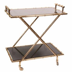 Casa Padrino Luxus Servierwagen Gold 82 x H. 88 cm - Restaurant & Hotel Accessoires