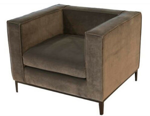 Casa Padrino Luxus Wohnzimmer Samt Sessel Dunkelgrau / Schwarz 90 x 75 x H. 66 cm - Wohnzimmerm�bel