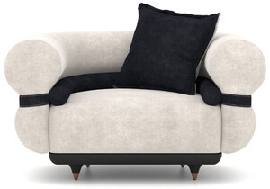 Casa Padrino Luxus Sessel Grau / Blau / Schwarz / Kupfer 110 x 88 x H. 65 cm - Wohnzimmer Sessel - Hotel Sessel - Wohnzimmer M�bel - Hotel M�bel - Luxus M�bel - Luxus Einrichtung