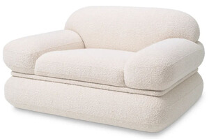 Casa Padrino Luxus Sessel Creme 124 x 91 x H. 73 cm - Wohnzimmer Sessel - Hotel Sessel - Wohnzimmer M�bel - Luxus M�bel - Wohnzimmer Einrichtung - Luxus Einrichtung - M�bel Luxus
