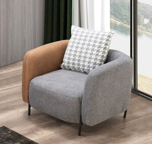 Casa Padrino Luxus Sessel Grau / Braun / Schwarz 80 x 90 x H. 70 cm - Wohnzimmer Sessel - Hotel Sessel - Wohnzimmer M�bel - Luxus M�bel - Wohnzimmer Einrichtung - Luxus Einrichtung