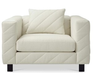 Casa Padrino Luxus Sessel Creme / Schwarz  Wohnzimmer Sessel - Luxus Wohnzimmer M�bel